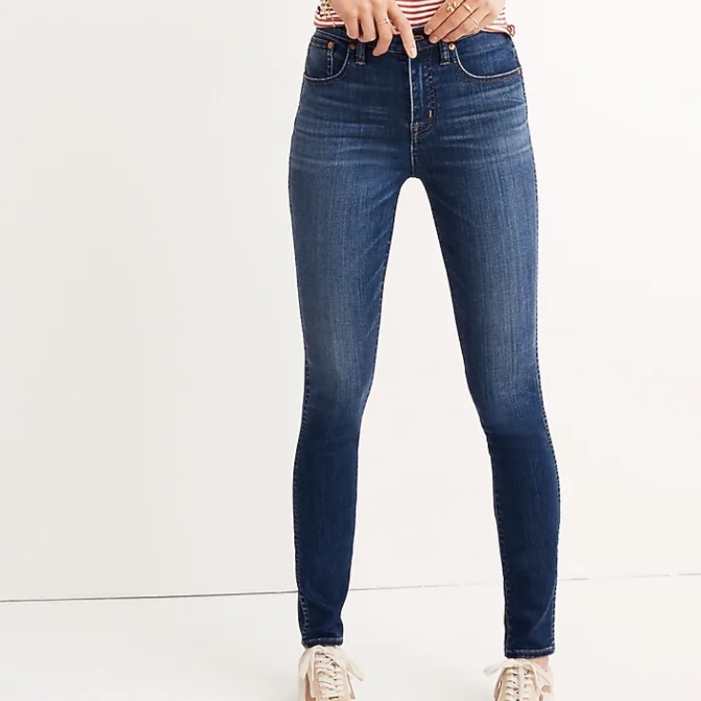 Madewell Tall 10" High-Rise Skinny Jeans size 30T Tall style G7673 stretch
